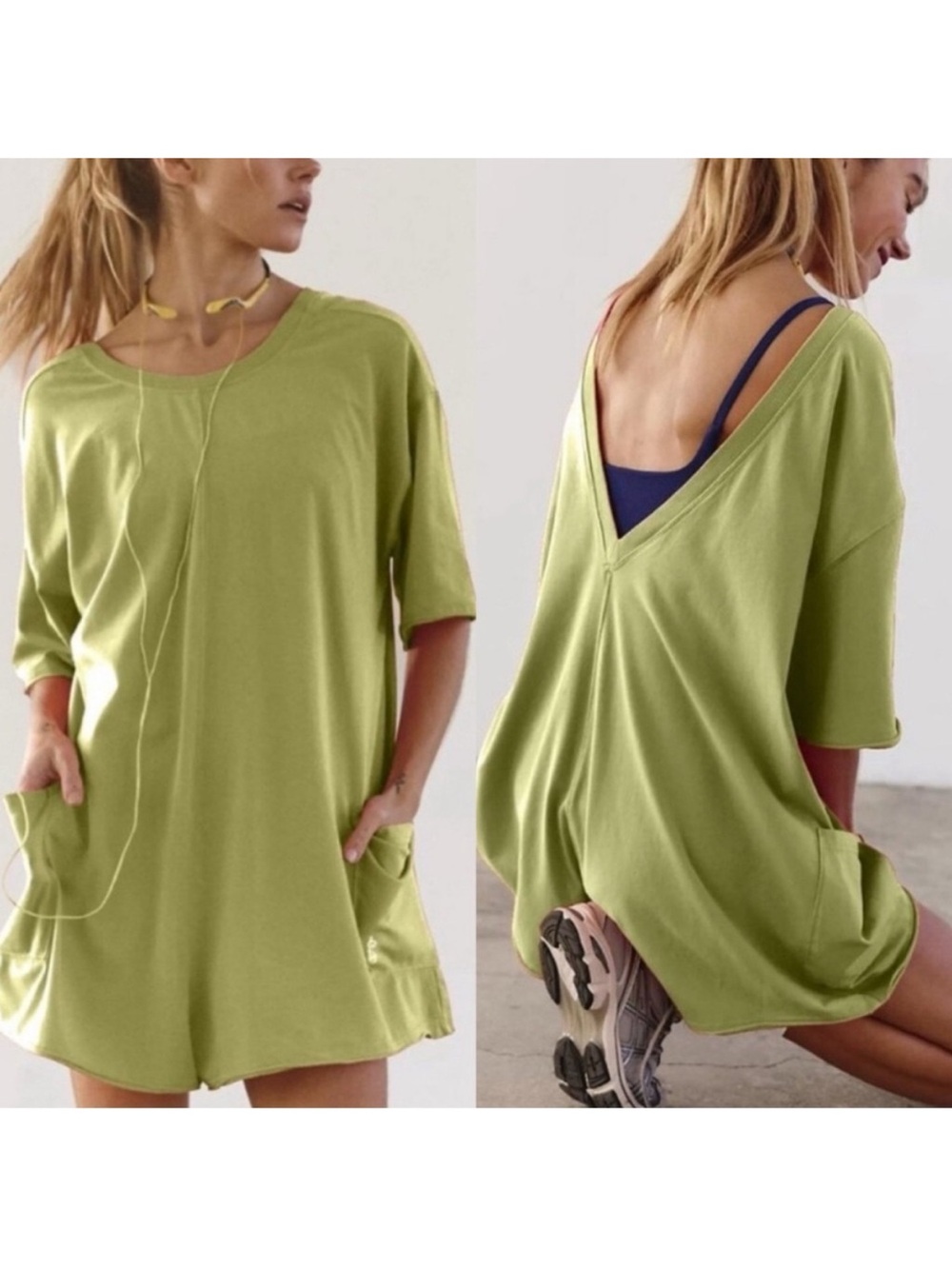 Free People Hot Shot Tee Romper in size Large